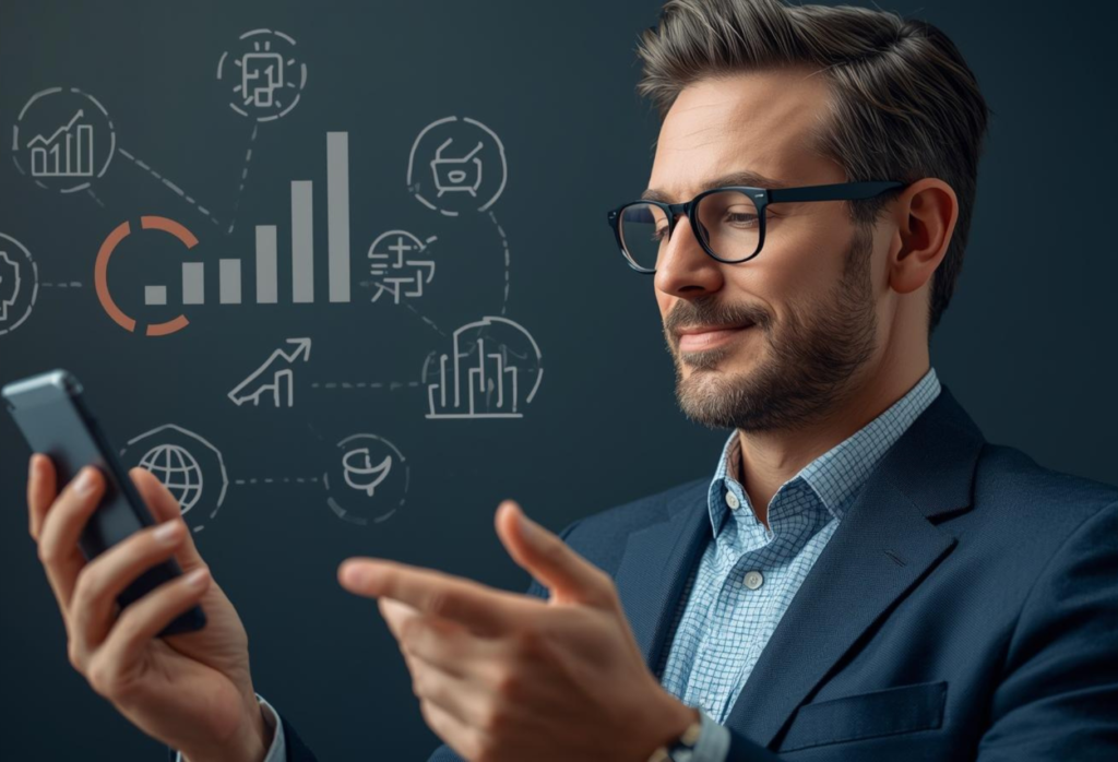 Empresário focado no core business enquanto o BPO Financeiro organiza as finanças da empresa.